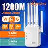 Regaton Ripetitore WiFi Dual Band 5G e 2.4G 1200Mbps, Amplificatore di Segnale Wireless Stabile, Installazione Semplice per Casa