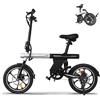 AVDLEU AVDL EU Bici Elettrica Pieghevole Unisex 16'', per Pendolari e Adatta per Uso Leggero Fuoristrada, Autonomia Fino a 30km con Batteria 36V 12.8Ah