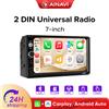 Ainavi K70 Autoradio Universale 2 Din 7" con Schermo Touch, Carplay Wireless, Android Auto, Multimedia per Auto, Telecamera Posteriore, Microfono, USB, BT 5.0