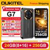 OUKITEL Smartphone robusto OUKITEL G7, 24 GB (8+16) + 256 GB, batteria da 10600mAh, fotocamera da 64MP, schermo LCD da 6,52 pollici, Android 16, NFC, frequenza di aggiornamento 90Hz, processore Unisoc T615,