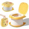 BORDEAG Sedile Vasino Portatile per Bambini, Sedile Portatile Vasino per Bambini, Vasino da Viaggio per Esterni, Sedia da Toilette Pieghevole, Addestramento Sedile WC Pieghevole per Bambini (Orange)