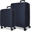 MOVOM Wood Set di valigie, 70 cm, Blu (Azul)