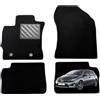 MTC Automotive Tappetini Auto Toyota Auris II dal 2013-2018 Anche Hybrid Set 4 pezzi | Su Misura, Moquette Nera, Battitacco in Gomma Rinforzata, Fissaggio a Bottone