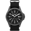 Timex Expedition Field Post Solar TW2Y31800 - Orologio al quarzo da uomo, 41 mm, cinturino in tessuto ecologico nero con quadrante nero e vetro zaffiro