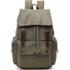 DEEVORCA Moda Vintage Zaino Uomo Alta Capacità 15.6 Pollici PC Portatile Canvas Zainetto per Viaggio Casuale Scuola Quotidiano Università Lavoro All'aperto Tela Uomo Backpack Verde