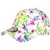 Hip Hop Honour Berretto NY Giallo Fluo e Viola Fiori Esotici Tropicale Baseball Bali - Misto, bianco, taglia unica