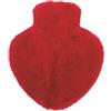 Hugo Frosch Borsa dell'acqua calda a forma di cuore, 1,0 l, con rivestimento in ratina, rosso fuoco