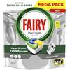 Fairy Platinum Limone Capsule per lavastoviglie All in One, 113 compresse, per sporco ostinato, pulisce anche i filtri unti