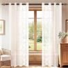 YSTELLAA Tende Per Interni In Voile 2 Pannelli, 140x245cm, Tende Pizzo Macrame Eleganti, Curtains Con Occhielli Bianche Per Soggiorno E Camera Da Letto Moderne Luminoso, Bianco