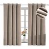 YSTELLAA Tenda 100% Oscurante Da Interno 2 Pezzi, 140×145cm, Tenda Velluto Fonoassorbenti, Tende Termiche Isolanti Per Interni, Con Anelli, Moderne, Per Camera Da Letto, Camel