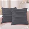 YSTELLAA Velluto Federe Cuscini Divano 60x60, 2 Pezzi, Grigio Chiaro | Morbido Resistenti, Tessuto Identico Fronte/Retro, Forma Corazón Cerniera, Decorazione Per Divano Soggiorno Camera Da Letto