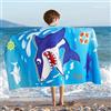 WERNNSAI Teli Mare a Squalo - 76 × 152cm Microfibra Blu Telo da Spiaggia Asciugatura Veloce Anti Sabbia Picnic Nuoto Bagno Coperta da Spiaggia Piscina Oceano Shark Articoli per Feste