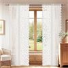 YSTELLAA Tende Per Interni Semitrasparente 2 Pezzi, 70x90cm, Tende Classiche In Pizzo, Curtains Voile Con Tasca, Leggere Morbida Per Camera Da Letto E Per Salotto, Bianco