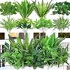 UXORSN Piante Finte da Esterno 18 Fasci Pianta Artificiale Cespuglio Finto da Esterno Arbusti Verdi Resistenti Ai Raggi UV Foglie Verdi Finta Per Decorazioni Casa Soggiorno Balcone Vaso Giardino