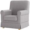 HomeTown Market Duable Ektorp Jennylund Fodera per sedia di ricambio compatibile con IKEA poltrona Jennylund. Solo fodera (poliestere lino grigio)
