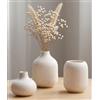 VASETOPIA Set di vasi in Ceramica, Bianco Vaso Nordica Boho Decorativo per Camera da Letto, Cena Tavolo (15 Bianco)