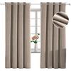 YSTELLAA Tenda 100% Oscurante Da Interno 2 Pezzi, 140×180cm, Tenda Velluto Fonoassorbenti, Tende Termiche Isolanti Per Interni, Con Anelli, Moderne, Per Camera Da Letto, Camel