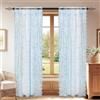 YSTELLAA Tende Per Interni Semitrasparente 2 Pezzi, 70x240cm, Tende Classiche In Pizzo, Curtains Voile Con Tasca, Leggere Morbida Per Camera Da Letto E Per Salotto, Blu
