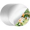 PopularLdo 6 piastrelle rotonde a specchio per decorazioni da tavolo, vassoi a specchio, piatti rotondi per decorazioni da tavolo, centri per decorazioni da tavolo per matrimoni e celebrazioni (30 cm)