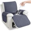 YSTELLAA Copripoltrona 1 Posto Impermeabile, Copripoltrona Relax Reclinabile, Copri Poltrona Con Braccioli Antigraffio Antimacchia, Copri Poltrona Elettrica Antiscivolo, Grigio Blu