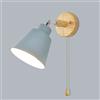 LZGS Go Swing Bands Lampada Da Parete Con Interruttore A Fune Rotazione Libera Di 350° Lampada Da Comodino Macaron Vintage Moderna E27 Lampada Da Parete In Legno Adatto Per Soggiorno E Camera Da Letto（Cenere）