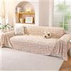 YSTELLAA Copridivano 3 Posti, 200x340 CM, Telo Copridivano Universale Decorativo, Copri Divano Con Braccioli, Copridivani Arredamento Protector, Copritutto Antimacchia Telo Divano, Marrone