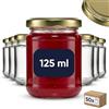 gouveo Set da 50 vasetti per conserva 125 ml tipo sturzglas (0,125 l) con coperchio Helix Twist-Off TO 53 barattoli in vetro trasparente per porzioni e conserve (HEG125G)