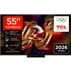 TCL Smart TV 55" SQD-Mini LED 4K UHD Sistema Google TV Classe E Nero 55C8L