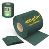 VOUNOT® Telo Frangivista in PVC per Recinzione Giardino, 19cm x 70m, 450 g/m², Strisce per Protezione della Privacy, Rotolo Frangivista con Clips di Fissaggio, Verde
