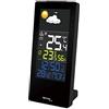 techno line Technoline WS 6446 - Stazione Meteo Radio con sensore Esterno, termometro Digitale, per Interni ed Esterni, umidità con previsioni Meteo, Pressione atmosferica, visualizzazione a Colori, Sveglia