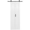 HOMCOM Porta Scorrevole a Libro Pieghevole a Portafoglio con Superficie Verniciabile, 70x210 cm, Bianco | Aosom Italy