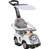AIYAPLAY Corridori 3 in 1 per Bambini 12-36 Mesi con Vano e Portaoggetti, Design Robot con Occhi Luminosi e Musica, Bianco | Aosom Italy
