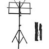 ChuerTech Leggio Musicale Pieghevole con Borsa, Regolabile (60-135cm), Nero