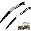 BORDEAG Sega Da Potatura Pieghevole, 2 Pezzi Sega Pieghevole, Seghe Da Potatura, Sega A Mano Pieghevole, Seghetto Potatura Con Blocco Di Sicurezza Per Giardino, Legno (210mm, 330mm)