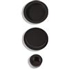 bricoleva.it Kit Serratura Porta Scorrevole Rosetta Tonda Cieca Senza Serratura, Maniglia con Serratura per Porta Scorrevole (Nero)