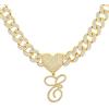 BodyBonita Collane Donna Collana Iniziale Placcata in Oro Collane a Strati per Donna Collana con Nome e Lettera A Impermeabile alla Moda Necklace con Ciondolo Iniziale Personalizzato