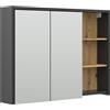 VICCO Specchio contenitore bagno Vicco Viola Rovere artigianale 100 x 75 cm, Model 40153