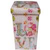 Biscottini Pouf contenitore bambini e adulti 33x60x33 cm | Scatole portaoggetti richiudibili con coperchio | Pouf contenitore quadrato con decorazioni