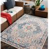 Livabliss Selma Tradizionale Vintage Rectangle Tappeto | Blu navy, Denim, Ruggine | 200x275cm | Patio e Spazio Esterno | Tessuto a Macchina Poliestere