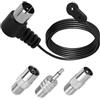 GERUI Antenna radio FM FM, 75 ohm, con accoppiamento coassiale, antenna radio FM con spina F, antenna dipolo per ricevitore stereo e home theater, per HiFi AM/FM Radio Yamaha Oenon Bose Sherwood Marantz