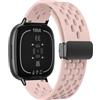 WoPail Silicone Cinturino Magnetico Compatibile con Fitbit Versa 4/Fitbit Versa 3/Fitbit Sense 2/Fitbit Sense, Traspirante Sport Cinturini di Ricambio per Fitbit Versa 4/Fitbit Versa 3 Rosa