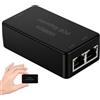 AOOSU Extender PoE a 2 Porte, Switch Ethernet 2 Porte, Ripetitore PoE IEEE802.3af/at (30 W) con 100 Mbps, Fornisce Potenza Fino a 100 Metri, per Telecamera IP/Dispositivo Poe