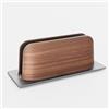 QinCoon Supporto verticale per laptop, Porta PC Portatile in legno di noce nero e alluminio per MacBook, Surface, Samsung, HP, Dell, ‌Chromebook