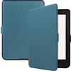 SATURCASE Custodia per Kobo Nia 6.0 2020, in pelle PU e silicone, ultra sottile, leggera, con funzione di accensione/spegnimento automatico (verde)