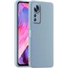 HULLIN Custodia per Telefono in Silicone Colorato, Adatta per Xiaomi MI 12 Pro (6.67) - Blu fumo