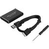 HUTSRAI SSD MSATA a USB 3.0 per disco rigido esterno di archiviazione adattatore per SSD MSATA 30 x 50 mm 30 x 30 mm