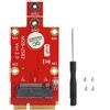 Annadue Convertitore Adattatore da M.2 a Mini PCI‑E Dual SIM Card Slot con Kit di Cacciaviti, Supporta Moduli Wireless 5G/4G/3G per Desktop/Laptop