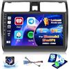 Inefala 2+64G Radio per Suzuki Swift 2003-2010 Android 15 con Wireless CarPlay Android Auto, 10 Pollici Schermo per Auto Soporta Bluetooth WIFI 26UI GPS FM EQ SWC AHD Telecamera Posteriore