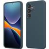 kwmobile Cover per Samsung Galaxy S25 FE Custodia - Back Case per Smartphone in Silicone TPU - Protezione Gommata - ardesia scuro