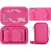 BOVKE Custodia Rigida + Cover in Silicone per Canon Italia PowerShot SX740 SX730 HS Lite Edition Fotocamera Digitale Compatta, Custodia protettiva con in Morbido Silicone, Rosered